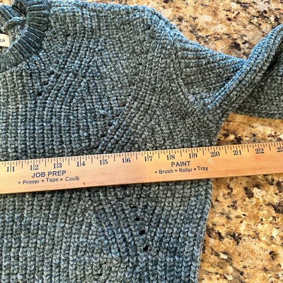 Mik mesh women’s green chunky sweater medium new w/o tags - Picture 5 of 6